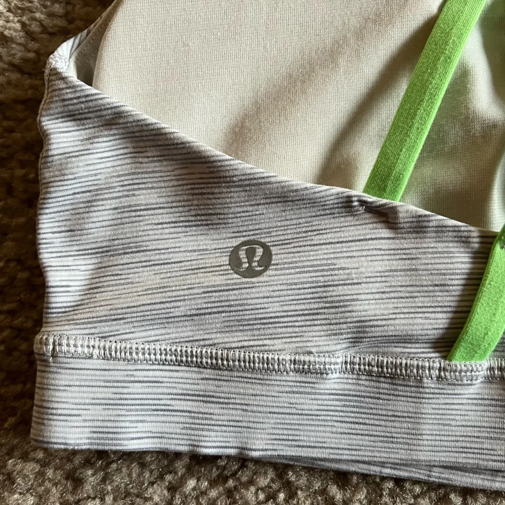 Lululemon Energy‎ Bra Sz 6 Wee Are From Space Nimbus Battleship/Citra Lime - Picture 10 of 10
